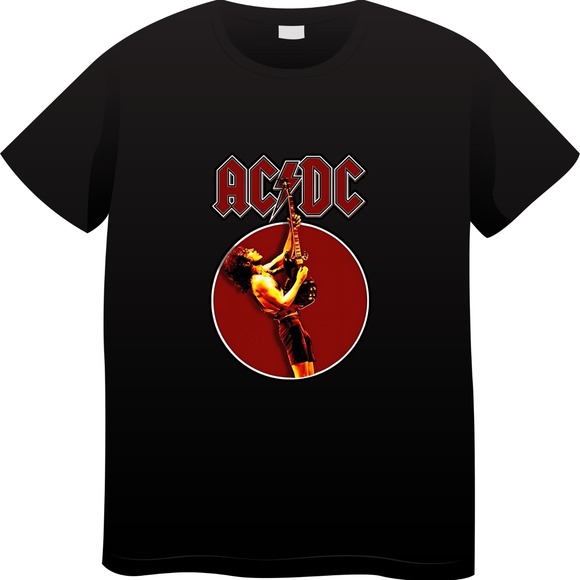 AC / DC RETRO ROCK T SHIRT Unisex Adults Large - Picture 1 of 1